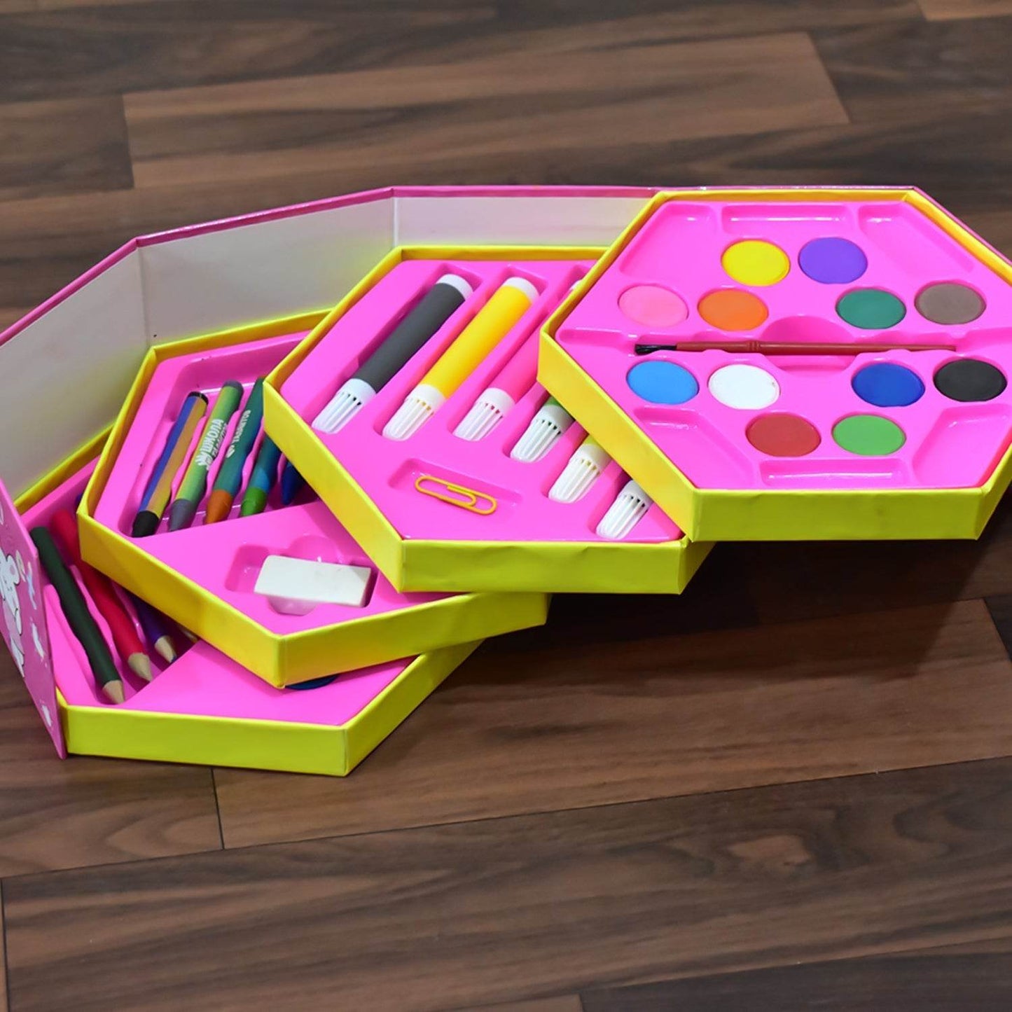 Colouring Combo Colors Box Color Pencil,Crayons, Water Color, Sketch Pens Set of 46 - infinityexculsivestore.com