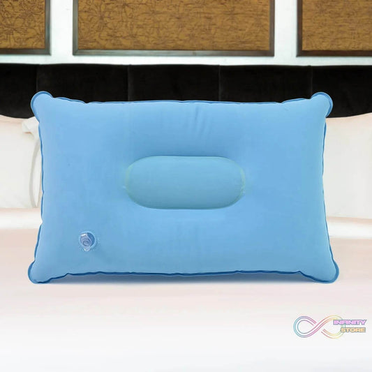 Comfortable Inflating Travel Pillow (34×21 Cm / 1 Pc / Mix Color) - infinityexculsivestore.com