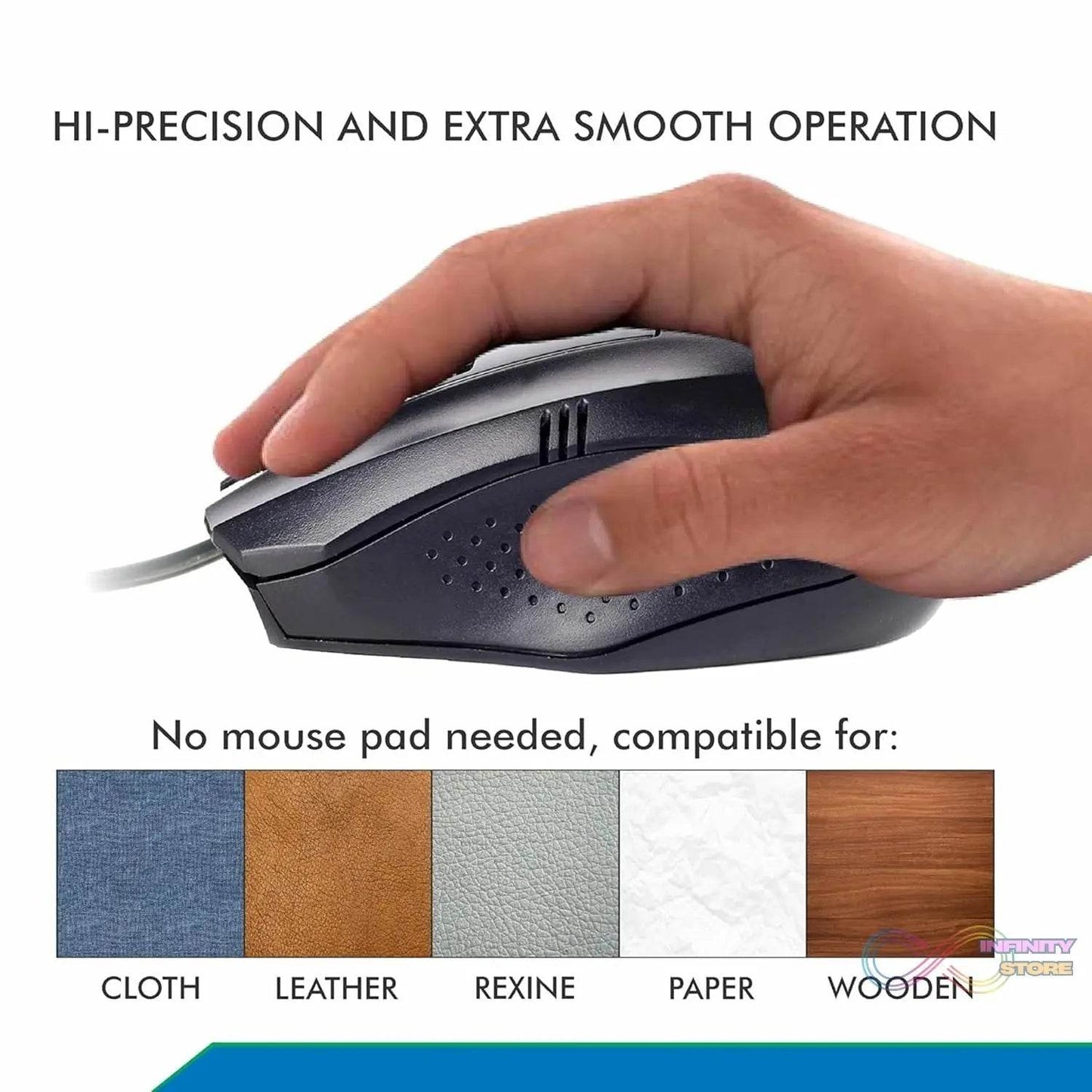 Computer / Laptop Wired Optical Mouse (1 Pc) - infinityexculsivestore.com
