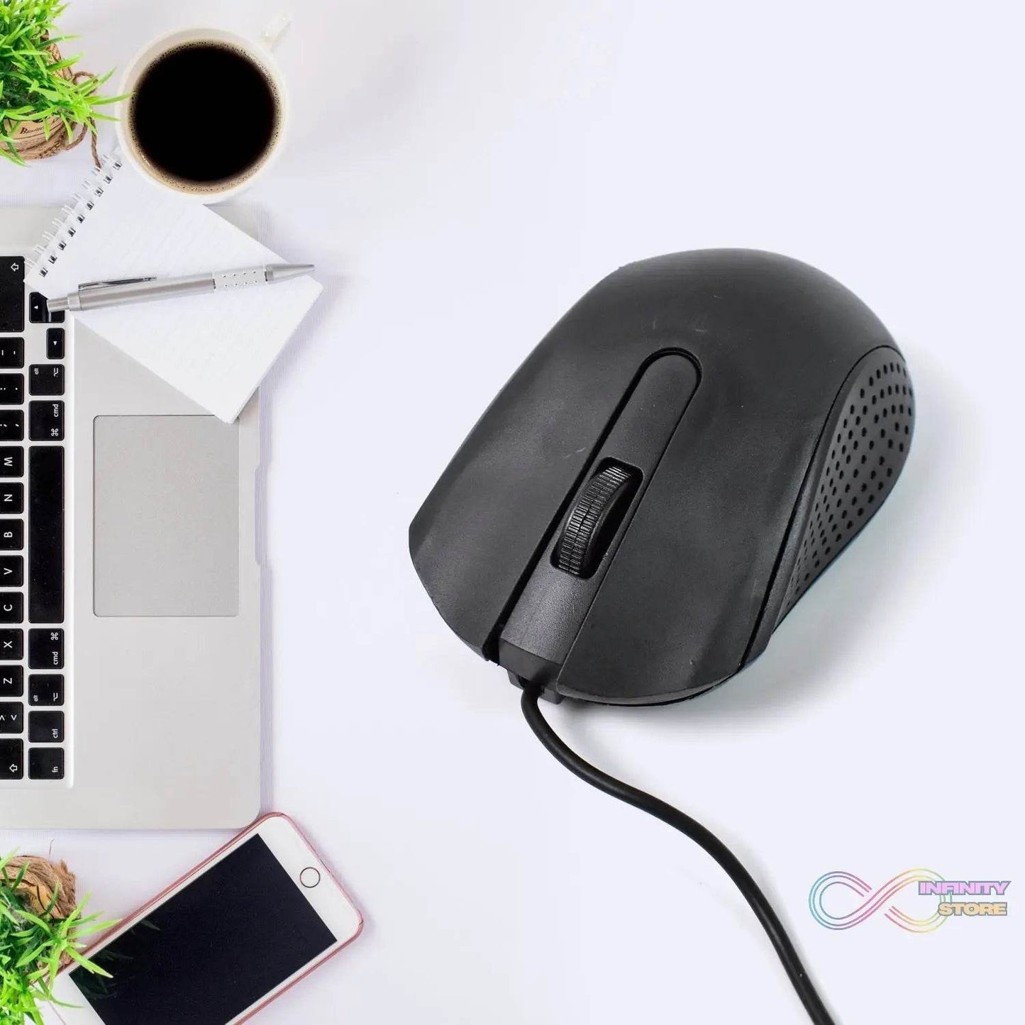 Computer / Laptop Wired Optical Mouse, M-022 (1 Pc) - infinityexculsivestore.com