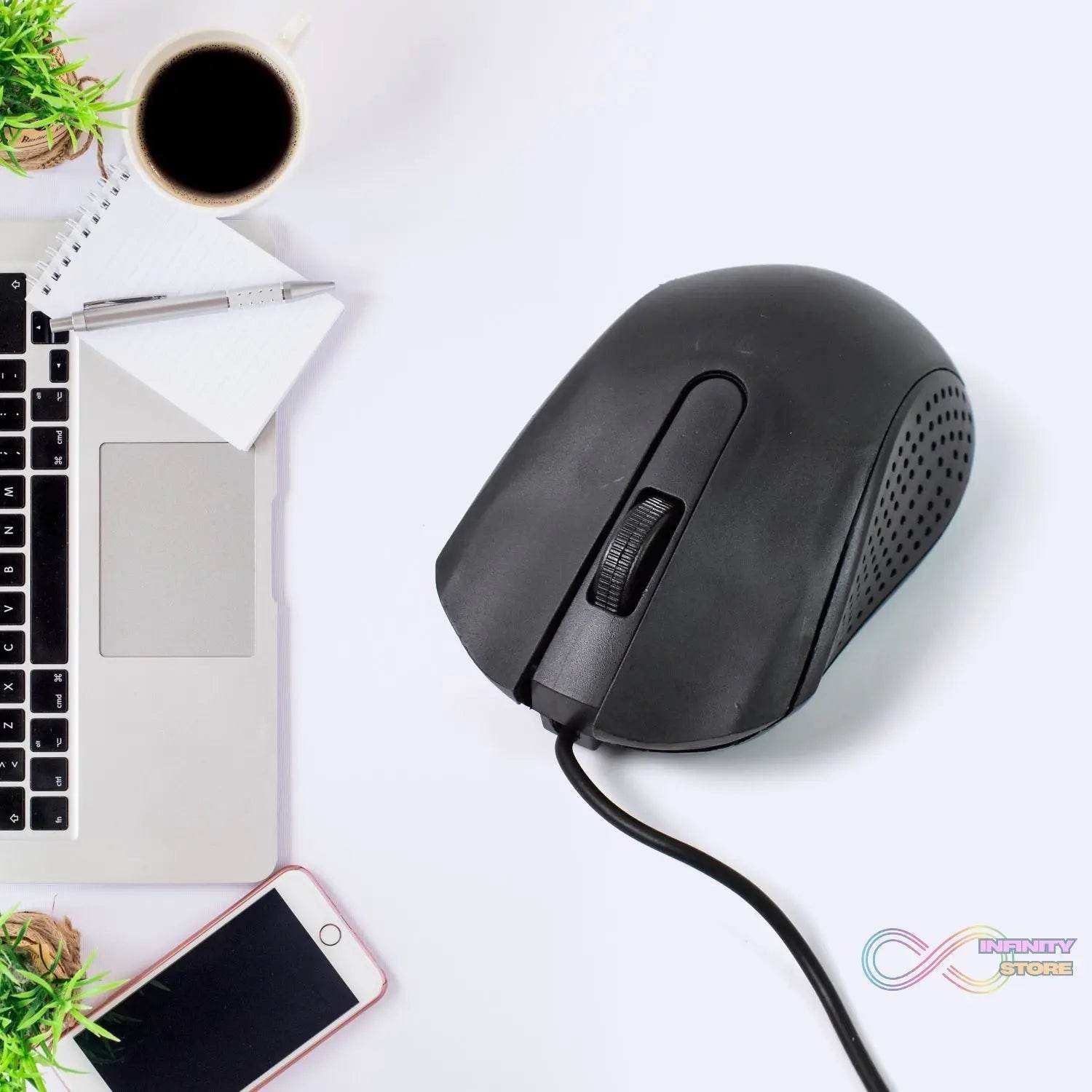 Computer / Laptop Wired Optical Mouse, M-022 (1 Pc) - infinityexculsivestore.com