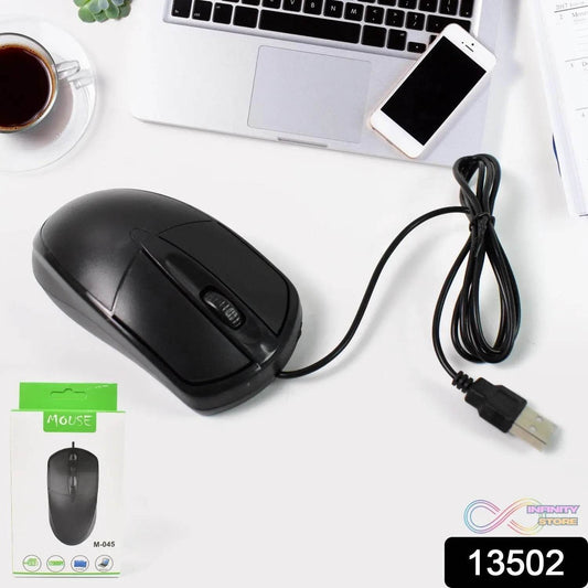Computer / Laptop Wired Optical Mouse, M- 045 (1 Pc) - infinityexculsivestore.com