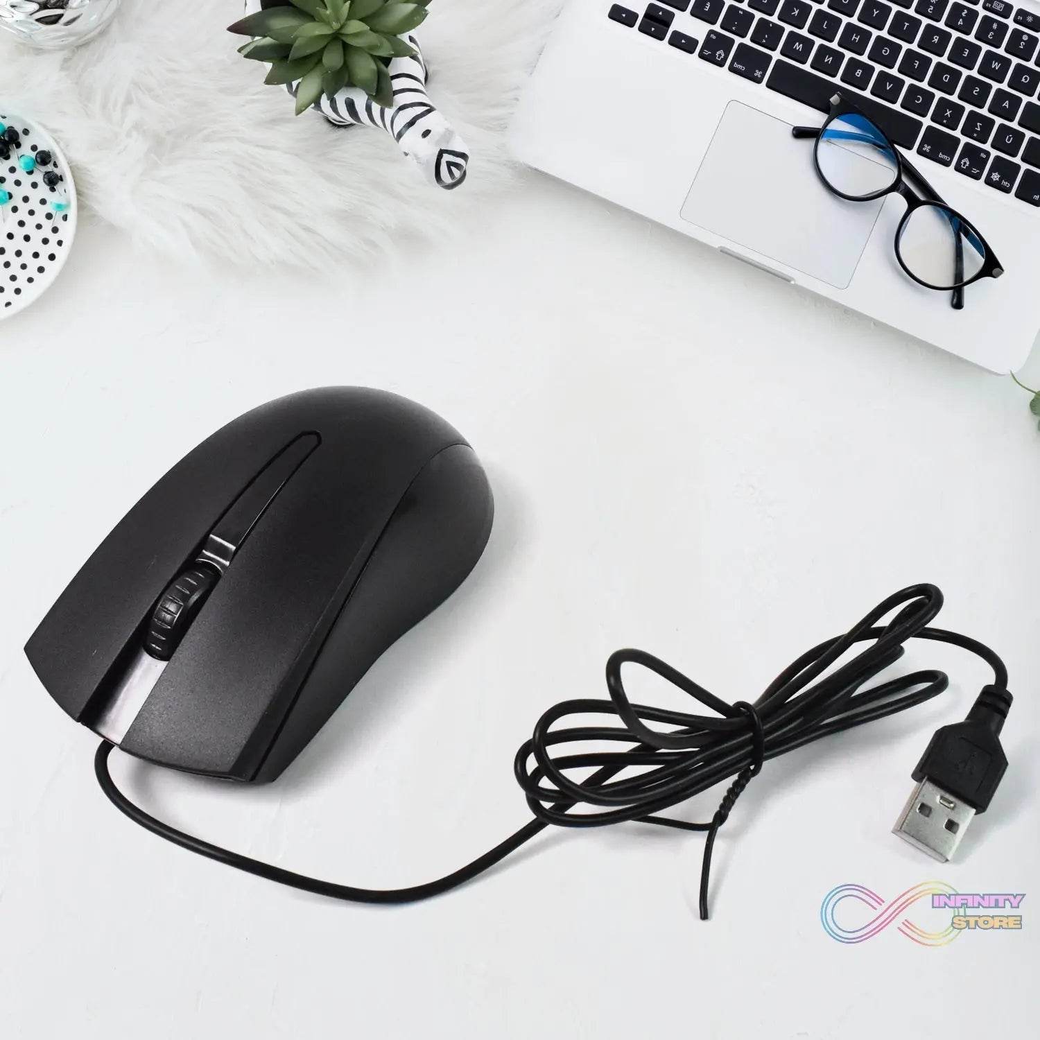 Computer / Laptop Wired Optical Mouse, X2 (1 Pc) - infinityexculsivestore.com