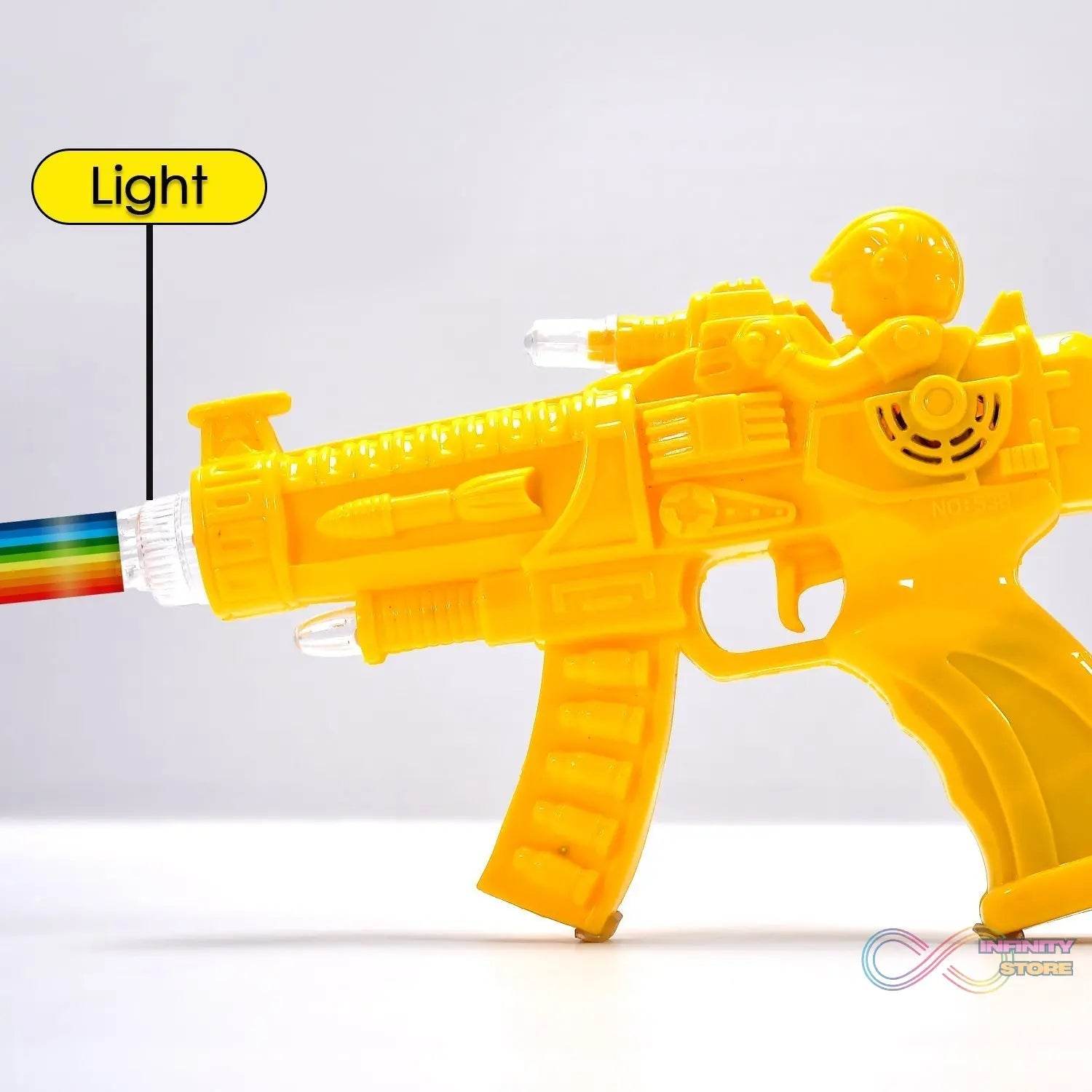 Concept Musical Transparent Glow Gear Gun With Rainbow Light ( 1 pcs ) - infinityexculsivestore.com