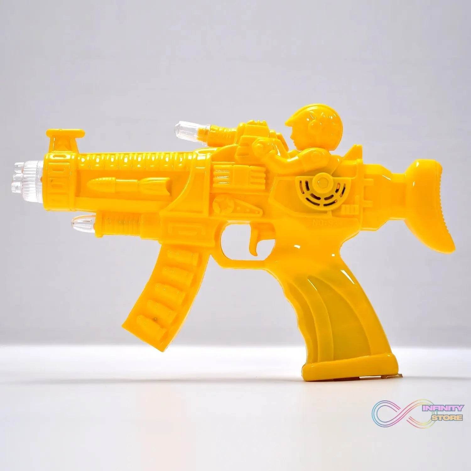 Concept Musical Transparent Glow Gear Gun With Rainbow Light ( 1 pcs ) - infinityexculsivestore.com