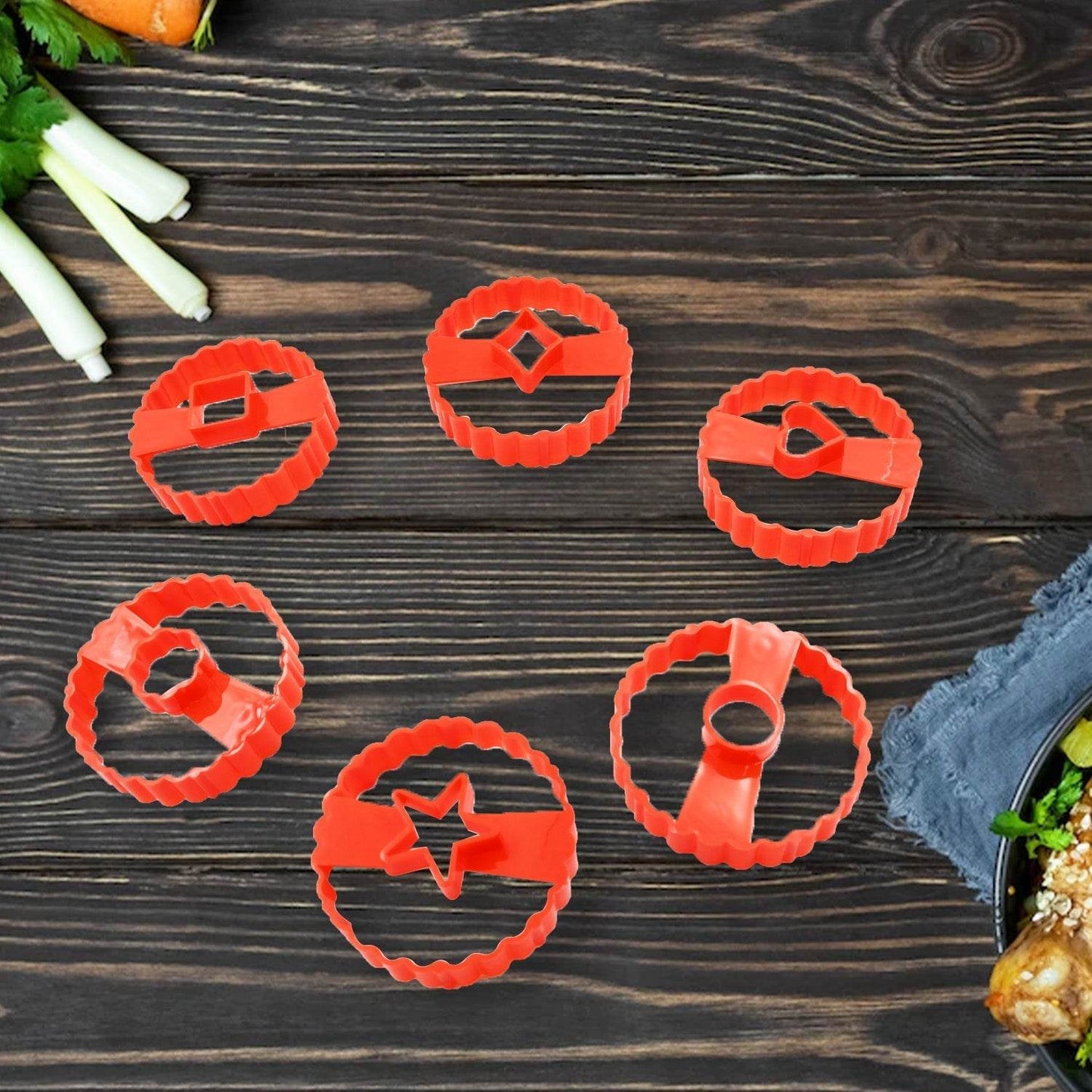 Cookie Cutters Set Plastic Easter Biscuit Cutting Tool for DIY Cake Decoration Fondant Biscuit Cookie Pastry Sandwich (6 Pc Set ) - infinityexculsivestore.com