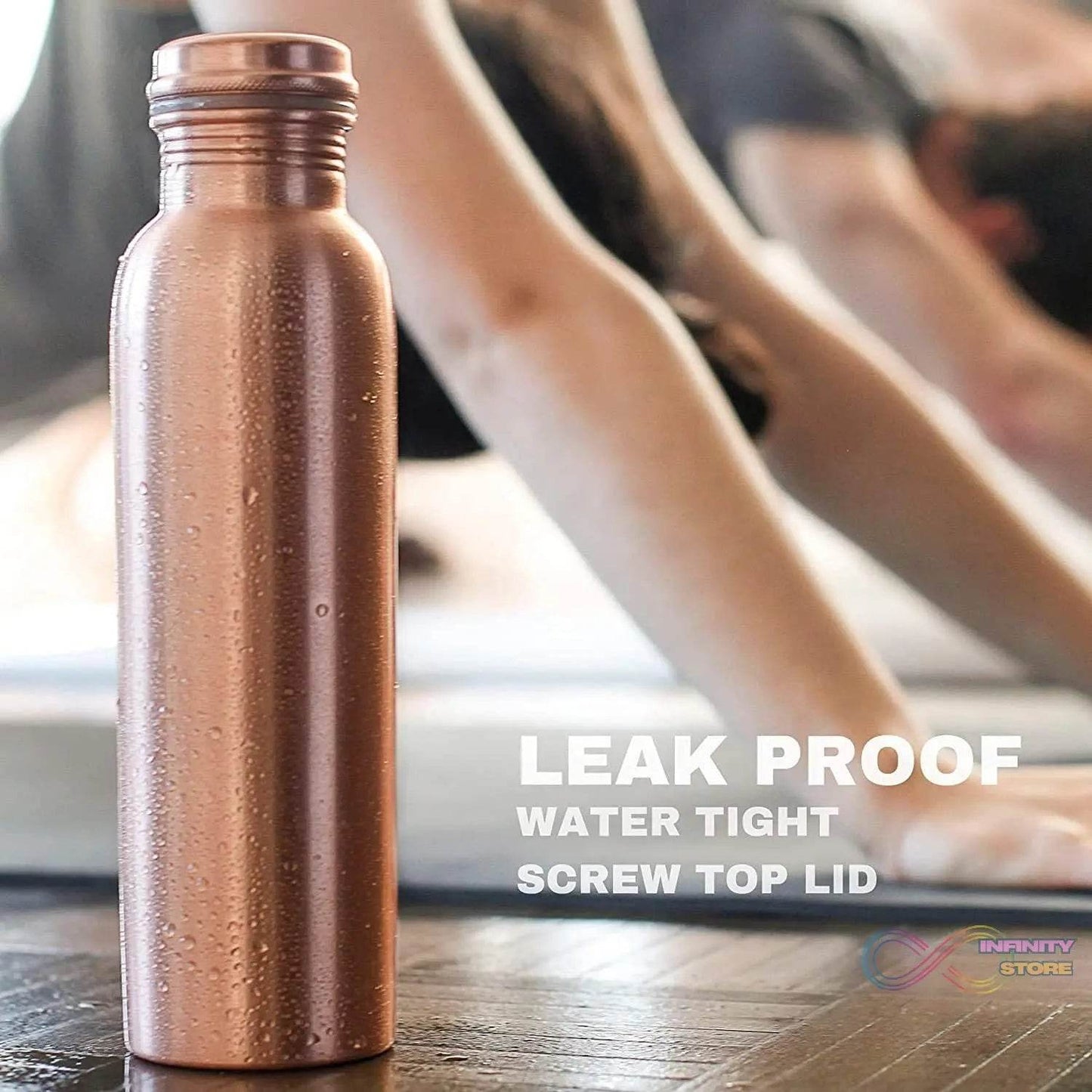 Copper Water Bottle 2 Glasses with Gift Box (3 Pcs Set) - infinityexculsivestore.com