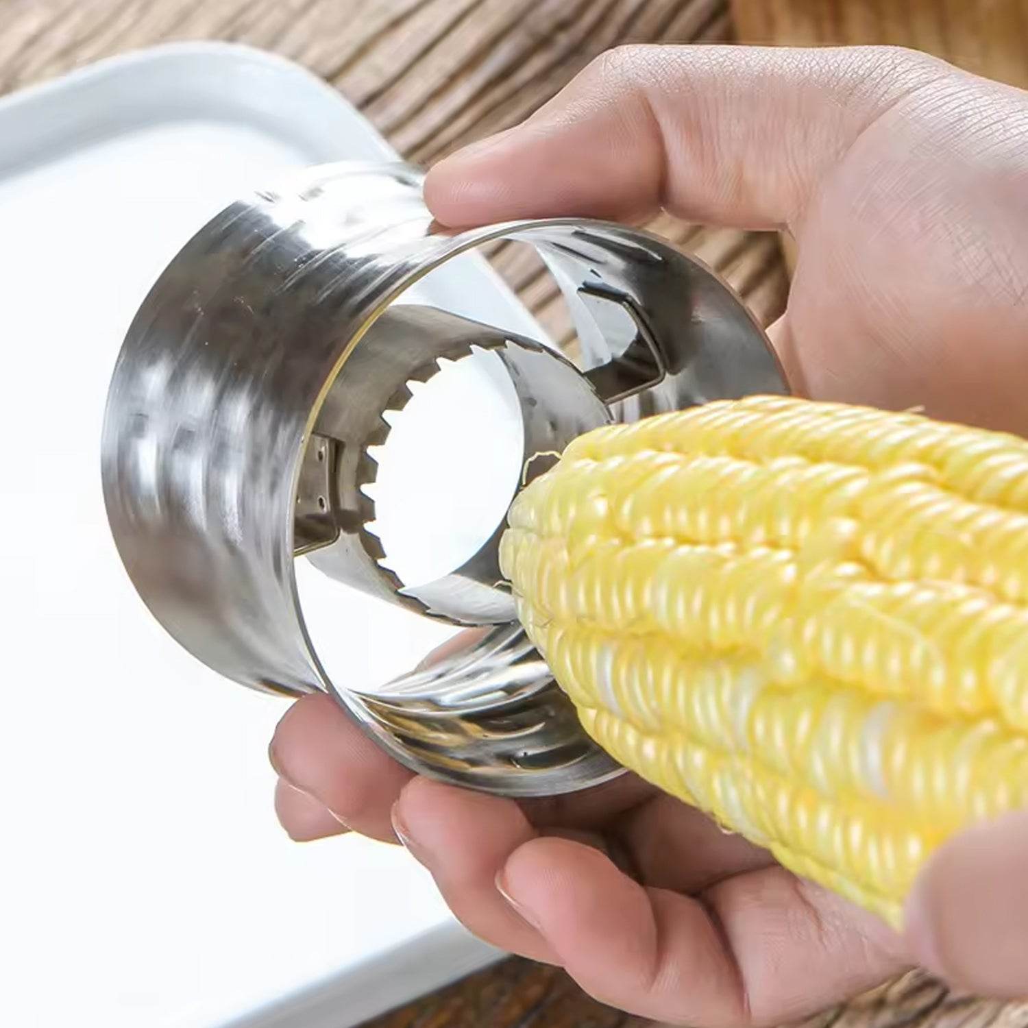 Corn Cutter Stainless Steel Stripping Kernels Remover (1 Pc) - infinityexculsivestore.com