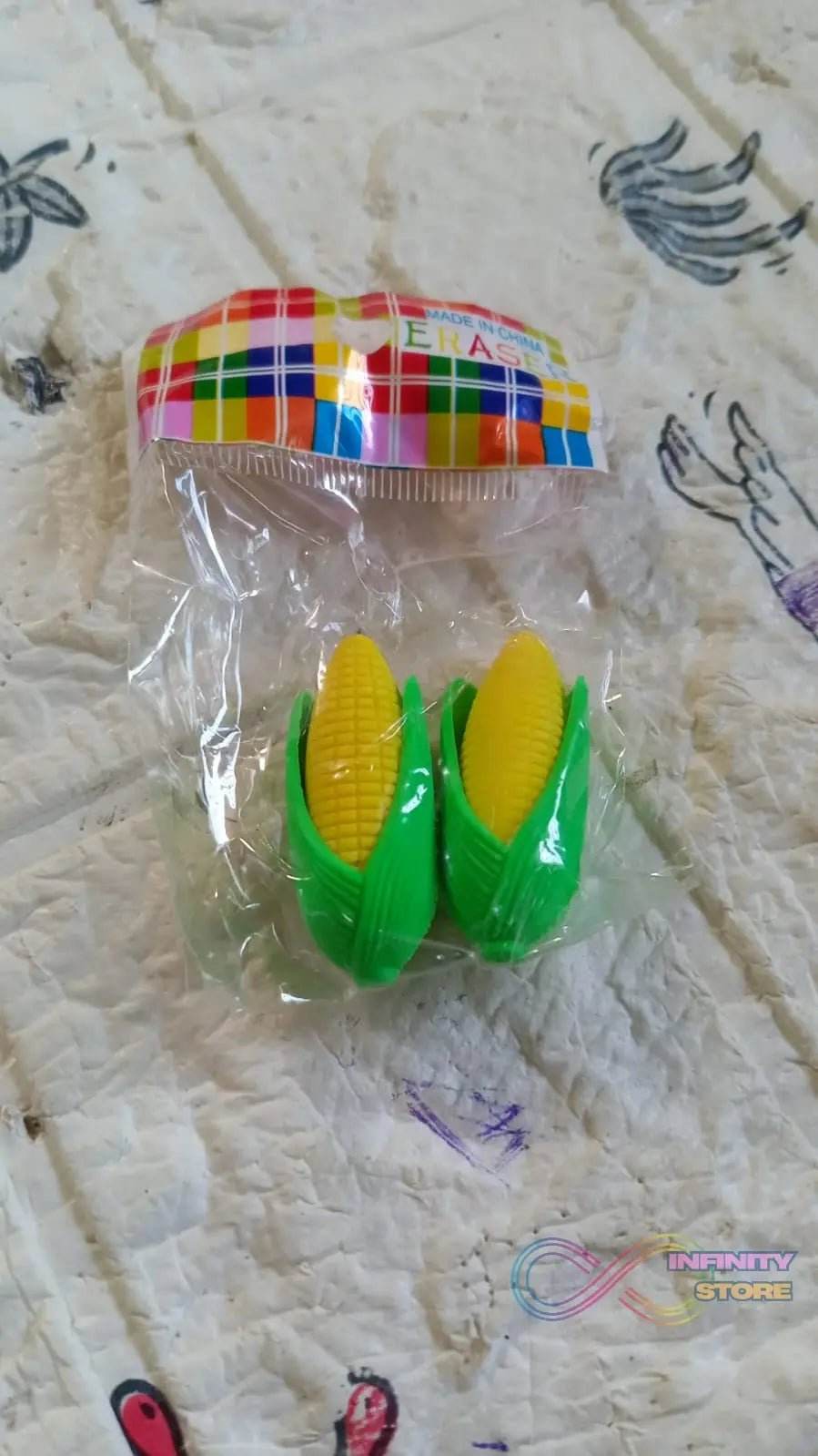 Corn Shape School Eraser High Qulaity ( 2 Pc Set ) - infinityexculsivestore.com