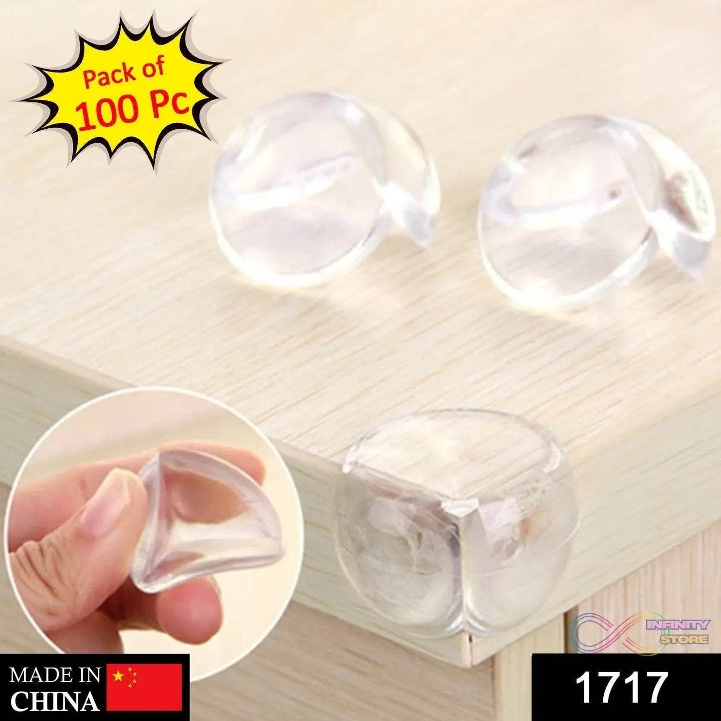 Corner Guards Clear Corner Protectors High Resistant Adhesive (Pack of 100) - infinityexculsivestore.com