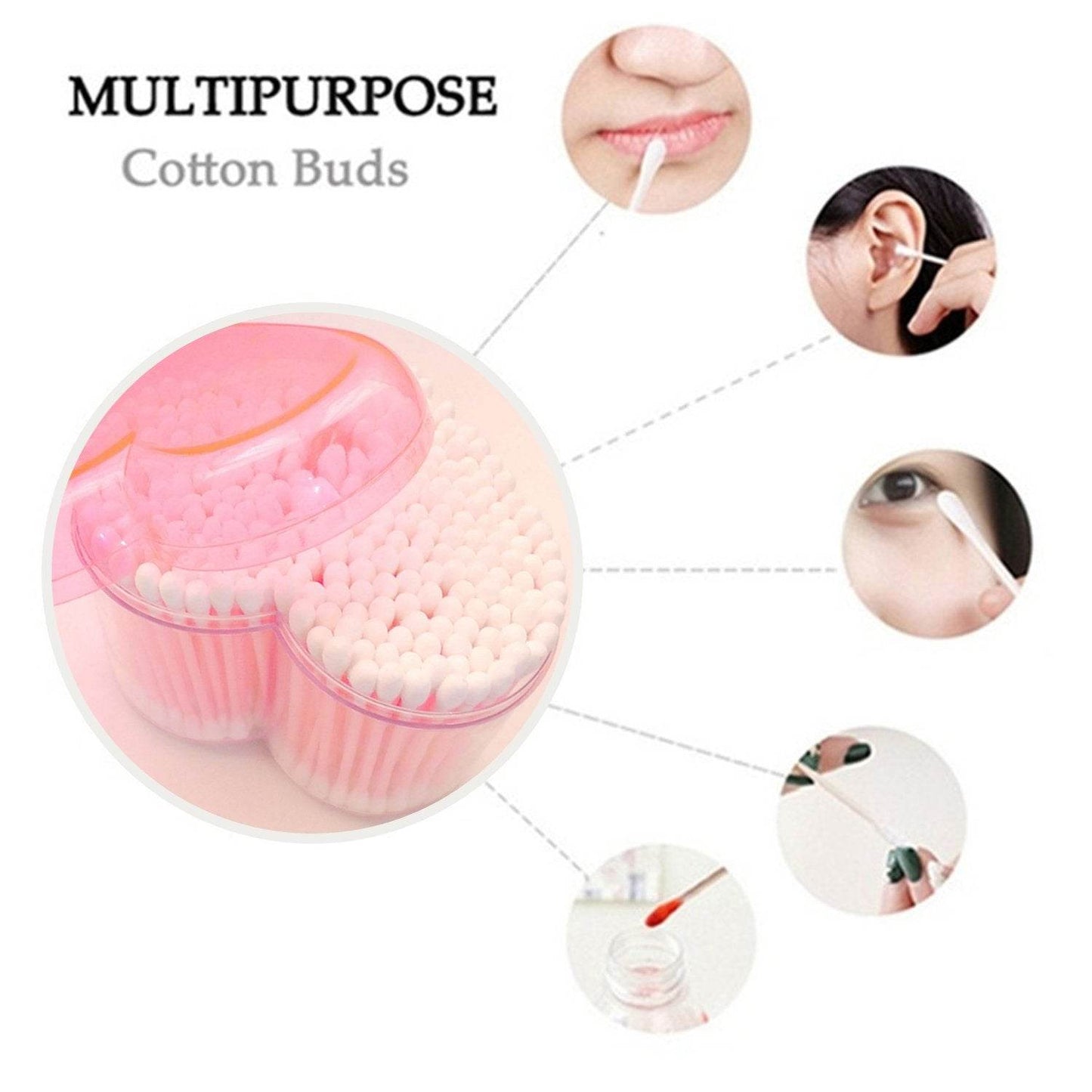 Cotton Buds for ear cleaning, soft and natural cotton swabs (100 pieces) - infinityexculsivestore.com