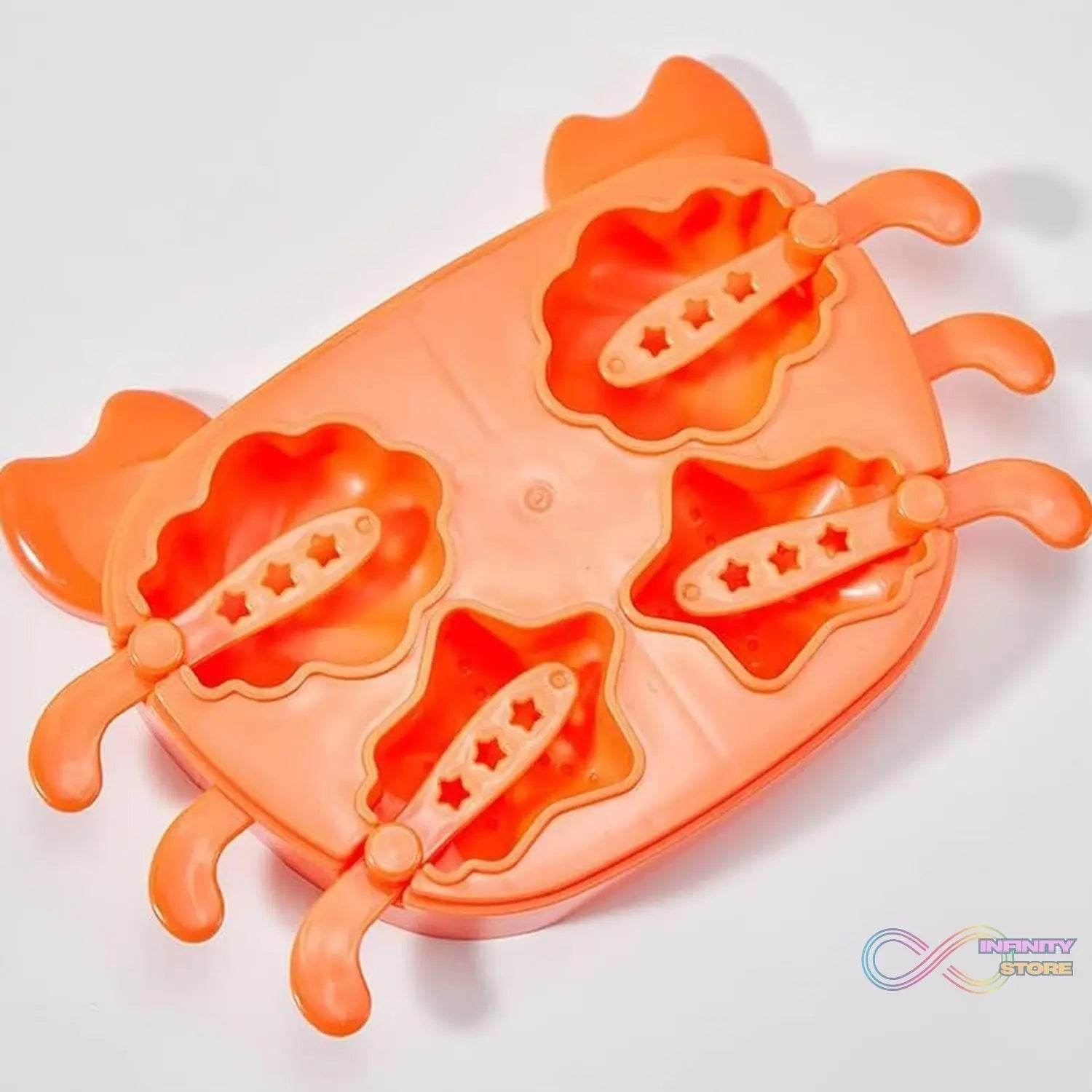 Crab Ice Mold Household Ice Cream Mold Popsicle Mold Silicone Ice Cream Popsicle Children's Ice Box Popsicle Box (1 Pc) - infinityexculsivestore.com