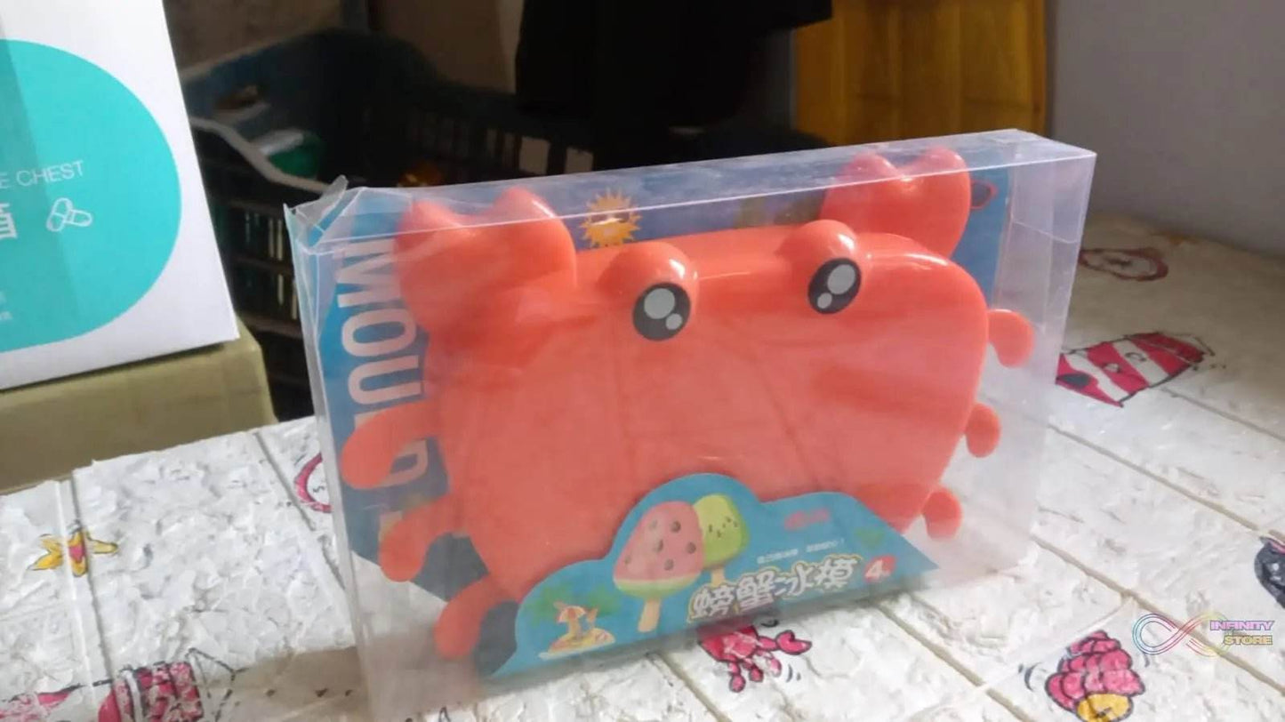 Crab Ice Mold Household Ice Cream Mold Popsicle Mold Silicone Ice Cream Popsicle Children's Ice Box Popsicle Box (1 Pc) - infinityexculsivestore.com