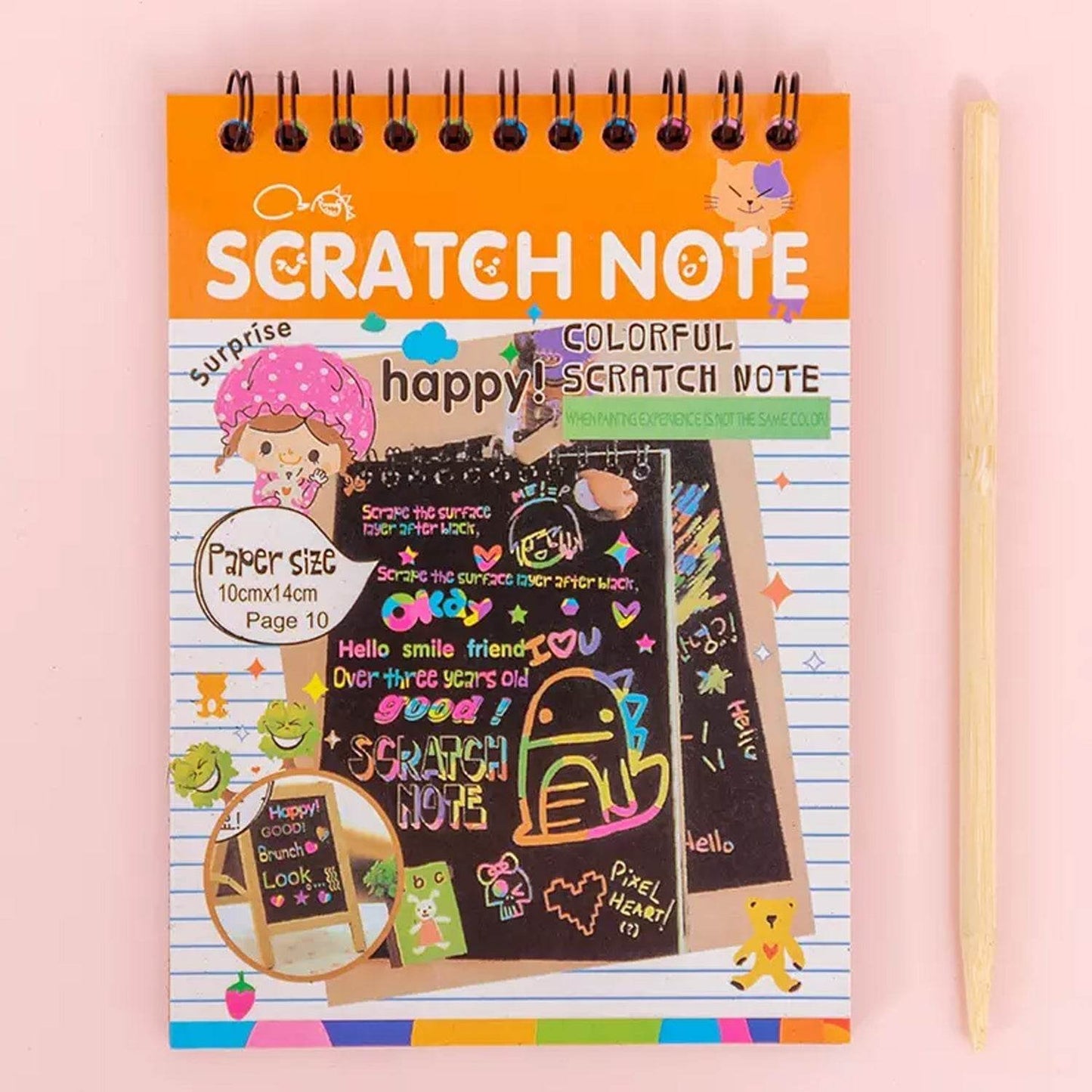 Crafts Rainbow Art Scratch Paper Book (10 Pages, Pack of 1) - infinityexculsivestore.com
