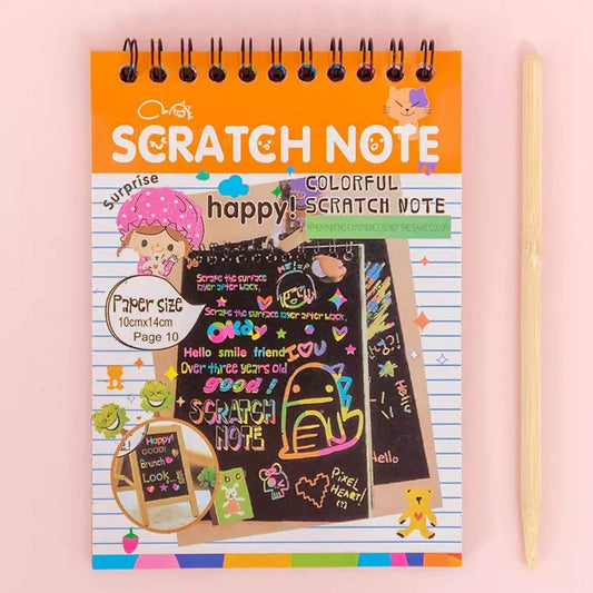 Crafts Rainbow Art Scratch Paper Book (10 Pages, Pack of 1) - infinityexculsivestore.com