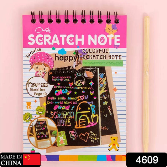 Crafts Rainbow Art Scratch Paper Book (10 Pages, Pack of 1) - infinityexculsivestore.com