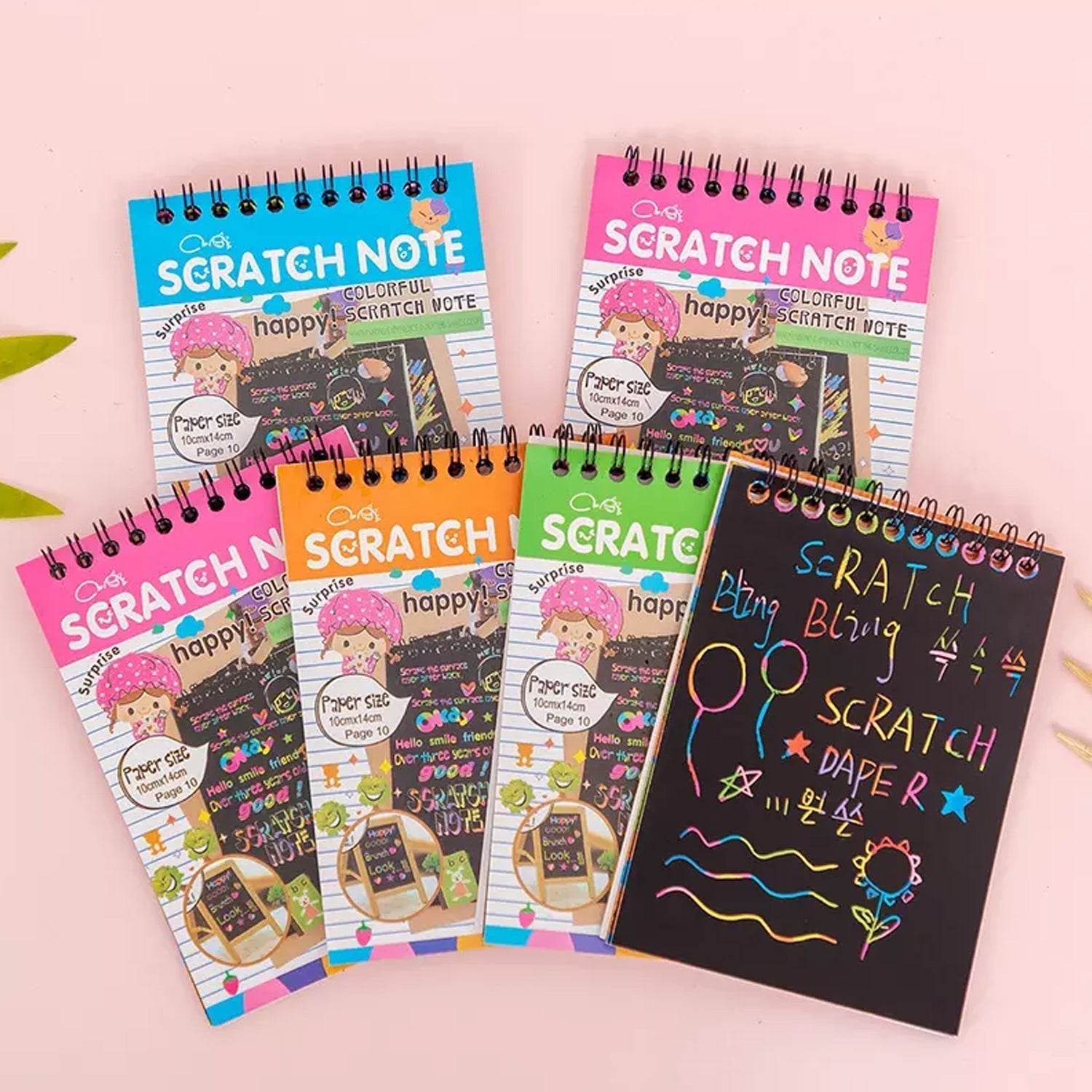 Crafts Rainbow Art Scratch Paper Book (10 Pages, Pack of 1) - infinityexculsivestore.com