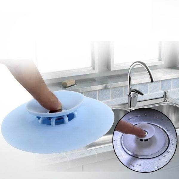 Creative 2-in-1 Silicone Sewer Sink Sealer Cover Drainer (multicolour) - infinityexculsivestore.com