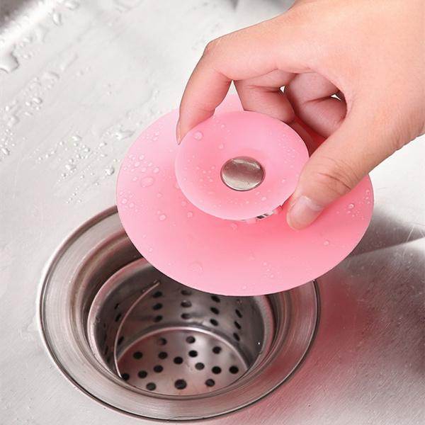 Creative 2-in-1 Silicone Sewer Sink Sealer Cover Drainer (multicolour) - infinityexculsivestore.com