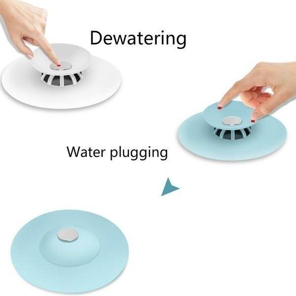 Creative 2-in-1 Silicone Sewer Sink Sealer Cover Drainer (multicolour) - infinityexculsivestore.com