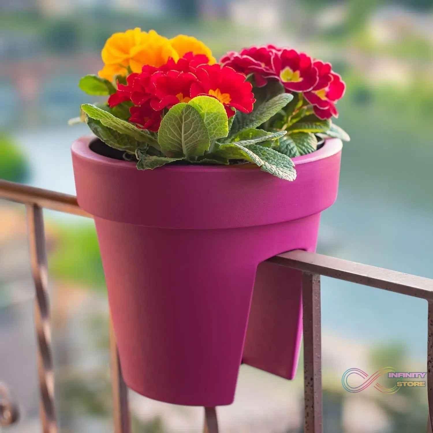 Creative Flower pot Balcony Flower Pot Holder (2 Pc) - infinityexculsivestore.com