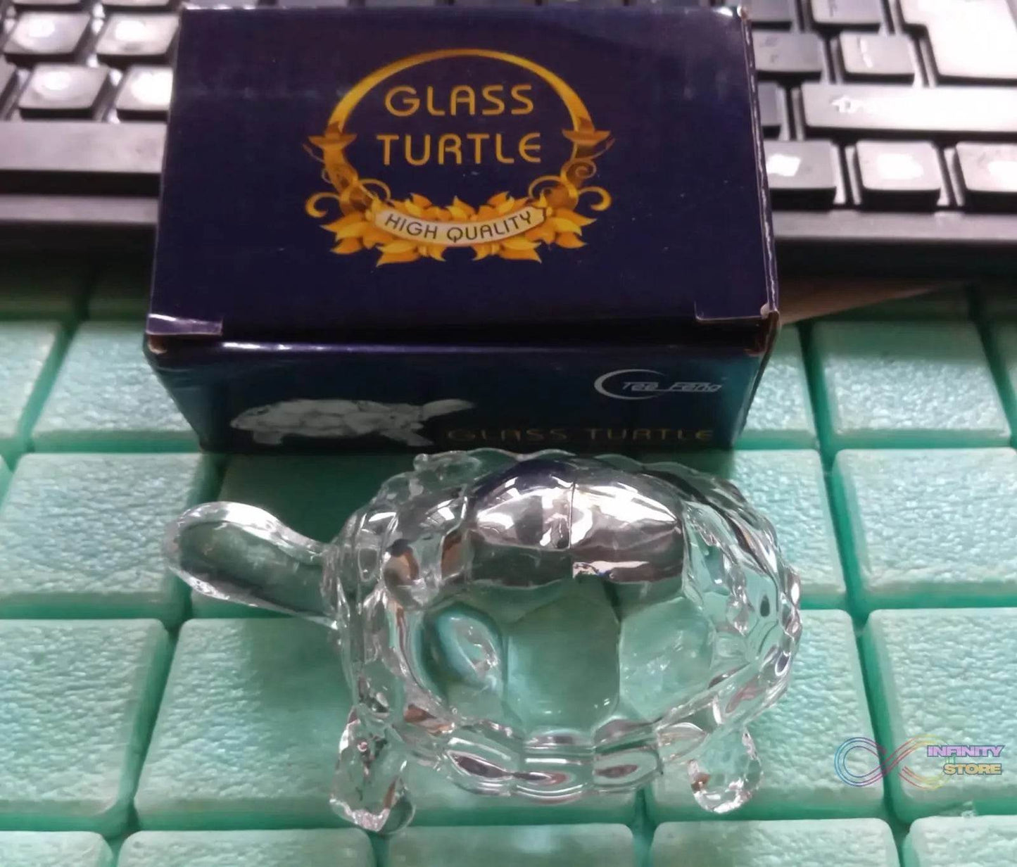 Crystal Glass Turtle-Tortoise for Feng Shui and Vastu - infinityexculsivestore.com
