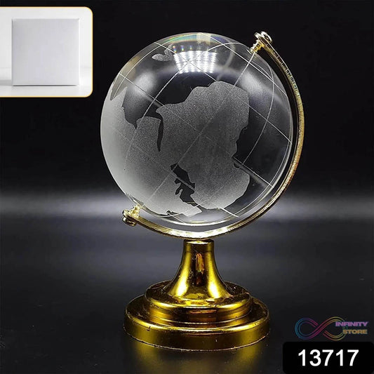 Crystal Globe / World Map 50 mm with Golden Stand (1 Pc) - infinityexculsivestore.com