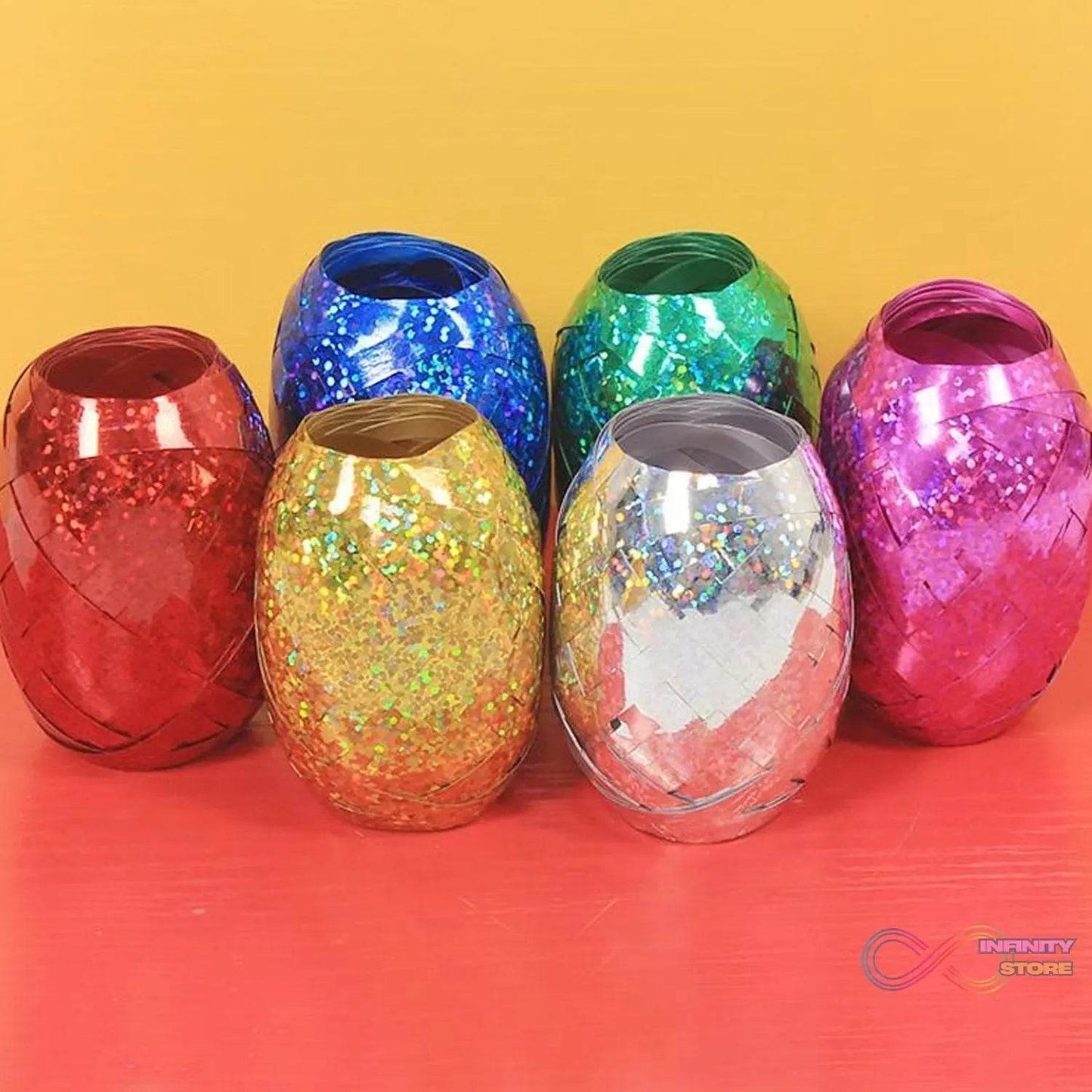 Curling Balloon Ribbon Roll for Gifts, Balloons & Crafts Pack of 6 (Multicolor) - infinityexculsivestore.com