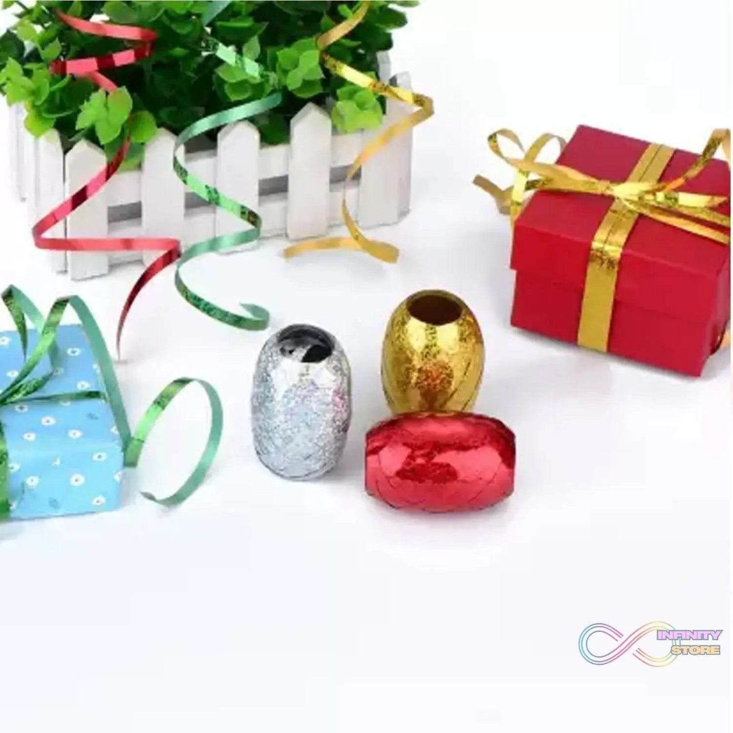 Curling Balloon Ribbon Roll for Gifts, Balloons & Crafts Pack of 6 (Multicolor) - infinityexculsivestore.com