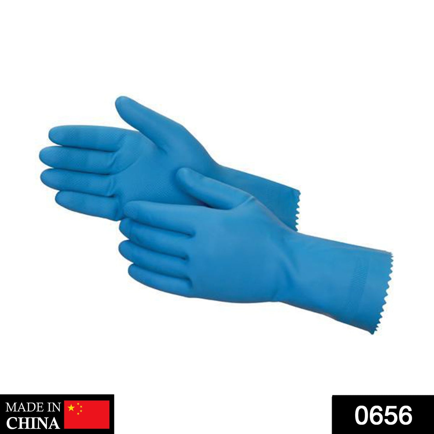 Cut Glove Reusable Rubber Hand Gloves (Blue) - 1 pc - infinityexculsivestore.com