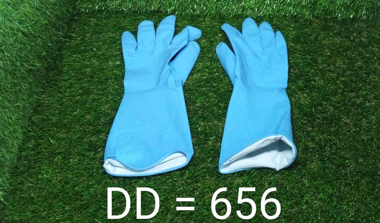 Cut Glove Reusable Rubber Hand Gloves (Blue) - 1 pc - infinityexculsivestore.com