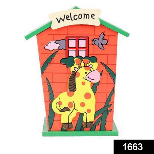 Cute Cartoon House Shaped Lovely Wooden Piggy Bank Money Bank - infinityexculsivestore.com