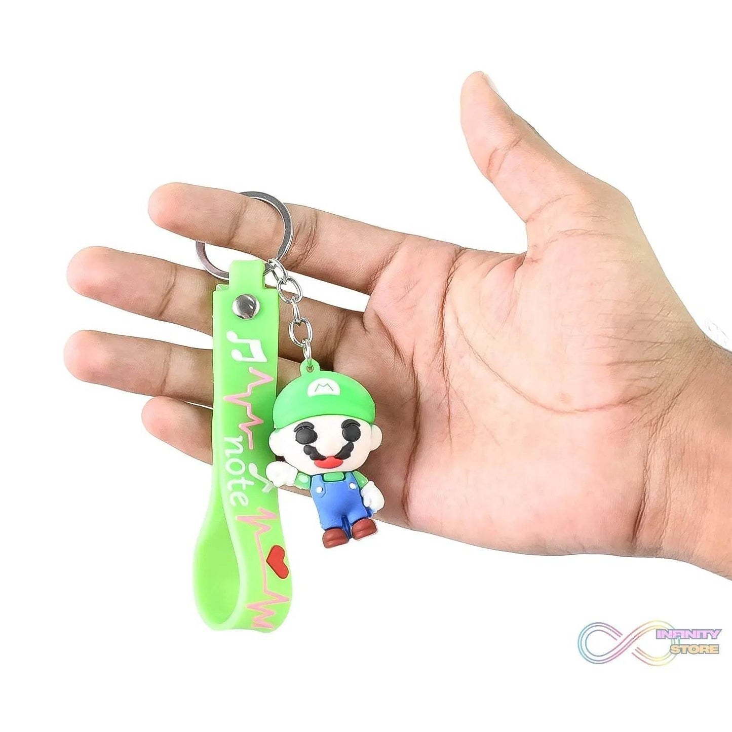 Cute Cartoon Silicone 3D Key Chain with Metal Hook & Strap (Pack of 1) - infinityexculsivestore.com