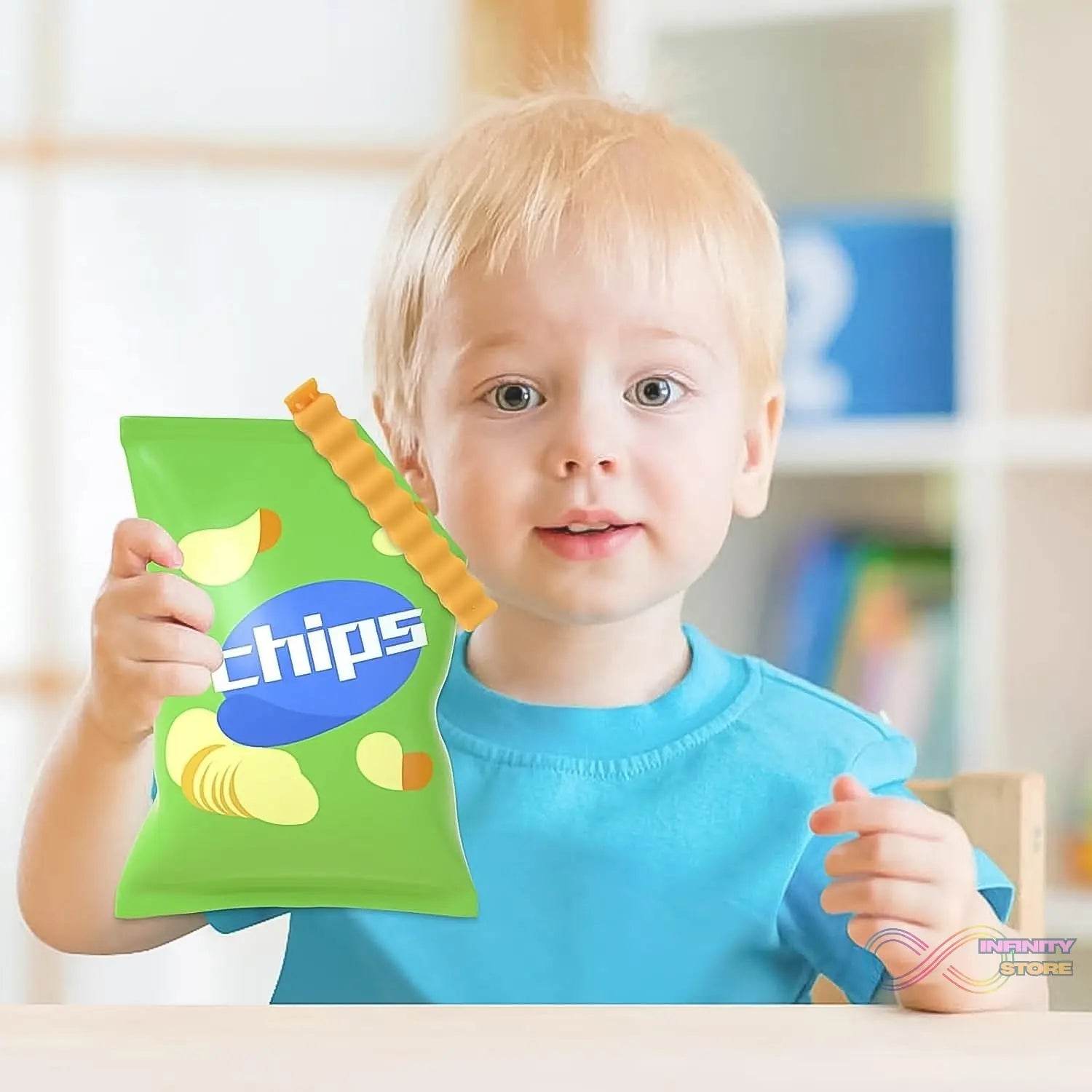 Cute French-Fries-Shaped Bag Clips With in a Magnetic Box (12 Pcs Set) - infinityexculsivestore.com