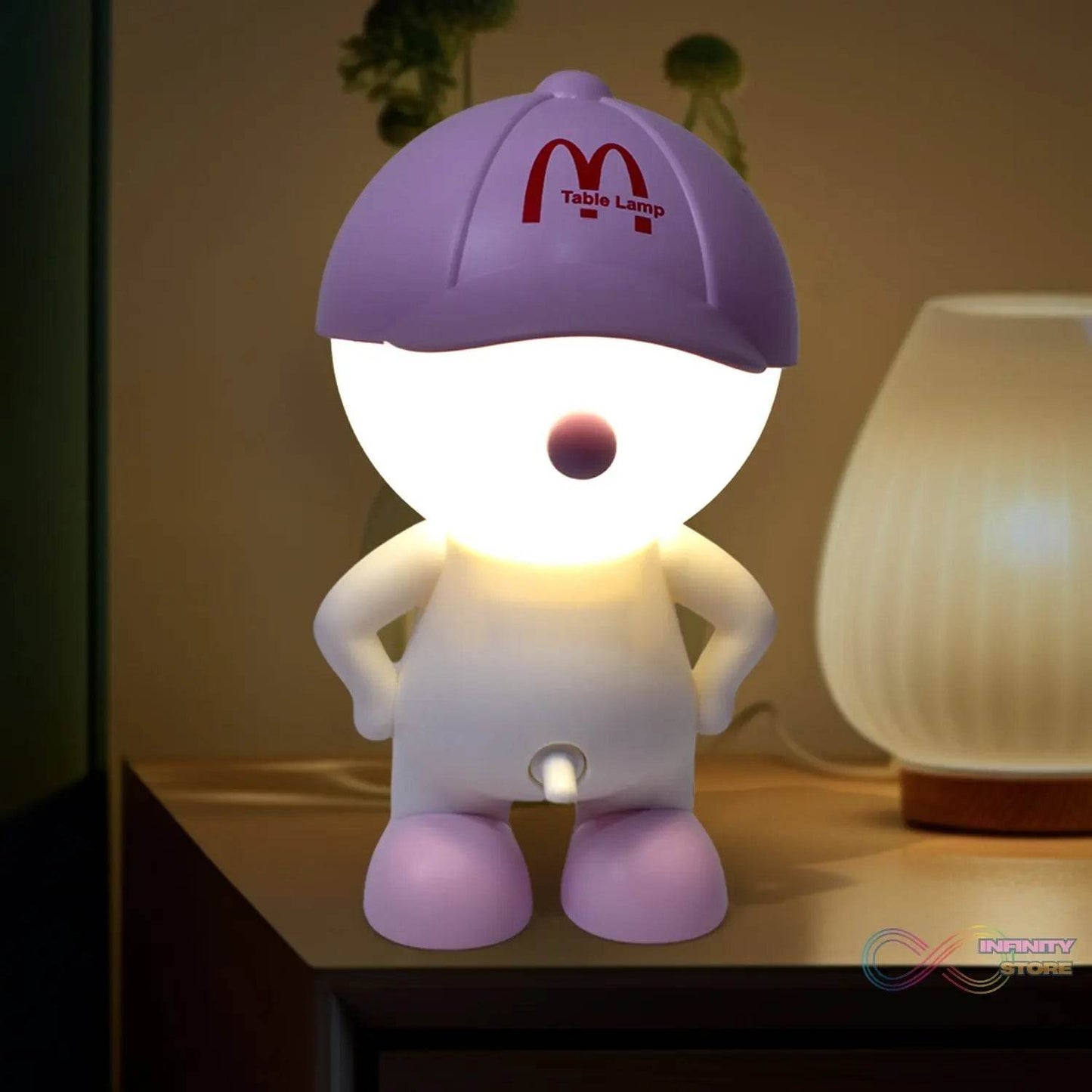Cute Lovely Cartoon Design LED Desk Night Light With Plastic Head Cap (1 Pc) - infinityexculsivestore.com