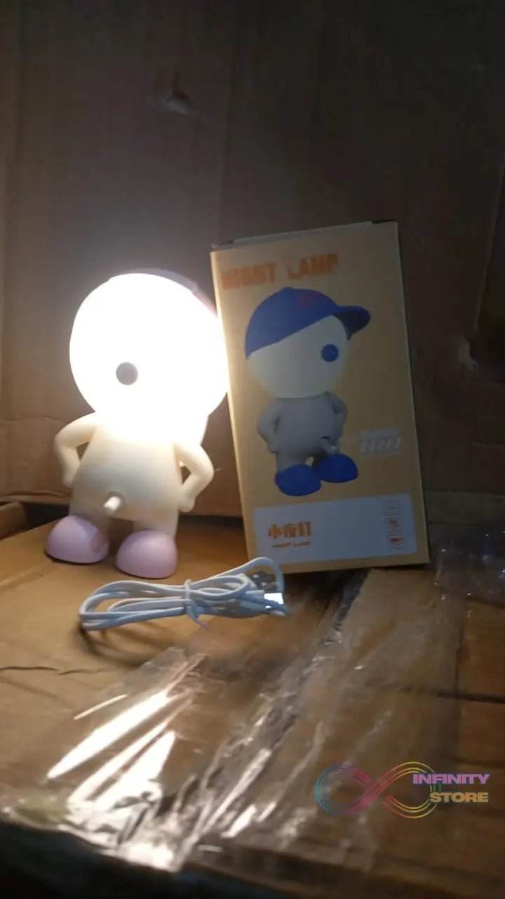 Cute Lovely Cartoon Design LED Desk Night Light With Plastic Head Cap (1 Pc) - infinityexculsivestore.com
