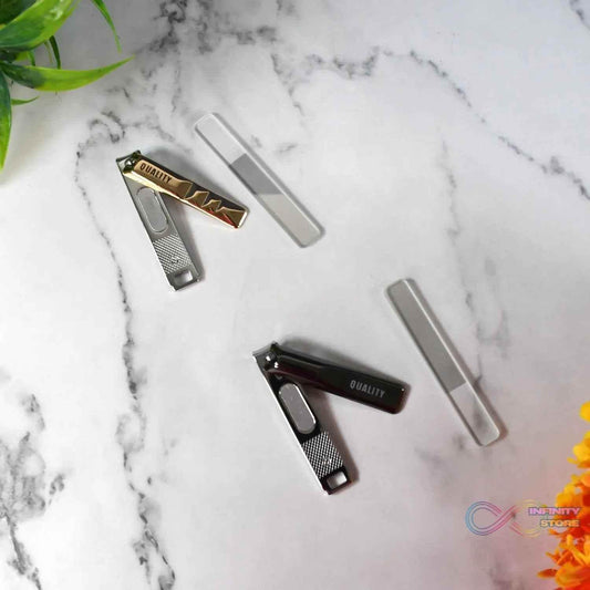 Cute Nail Clipper with Nail Catcher, Nail File - Stainless Steel (1 Pc) - infinityexculsivestore.com