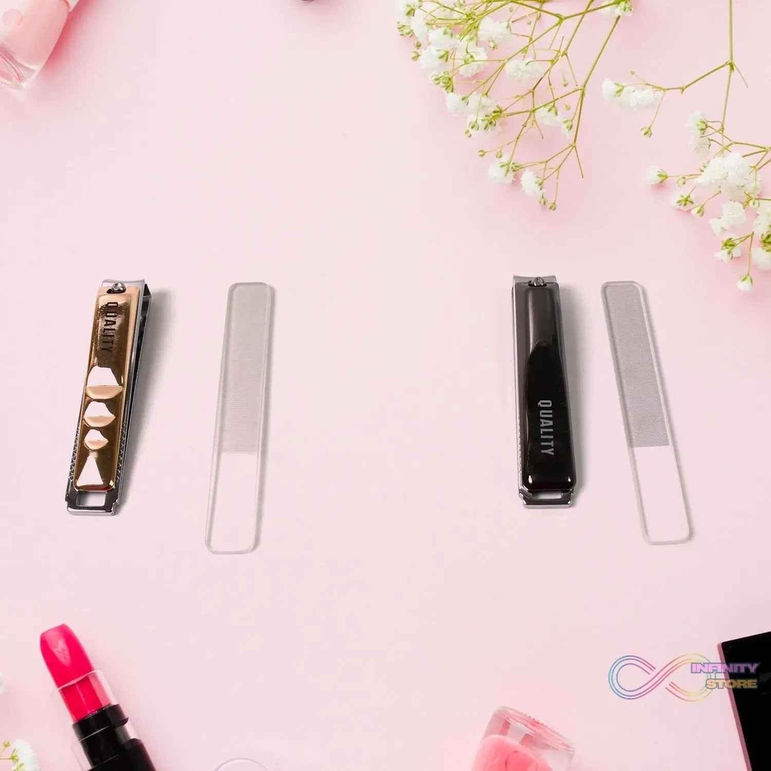 Cute Nail Clipper with Nail Catcher, Nail File - Stainless Steel (1 Pc) - infinityexculsivestore.com