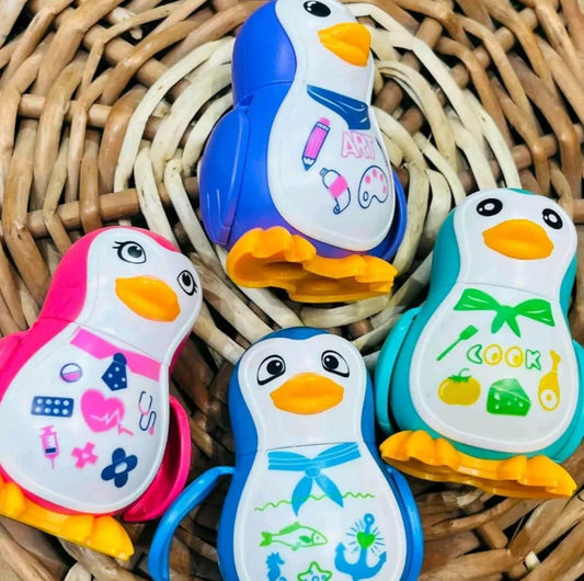 Cute Penguin 2-in-1 Sharpener and Eraser, Decorative Design, Kids School Supplies - infinityexculsivestore.com