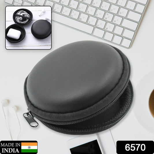 Cute Round Earphone Carrying Case - Multi-Use Pocket Pouch for Headphones, Cables, Coins, Airpods & More - infinityexculsivestore.com