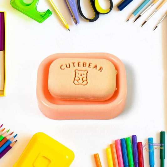 Cute Soap Shaped Erasers With Plastic Case (1 Pc / With Case) - infinityexculsivestore.com