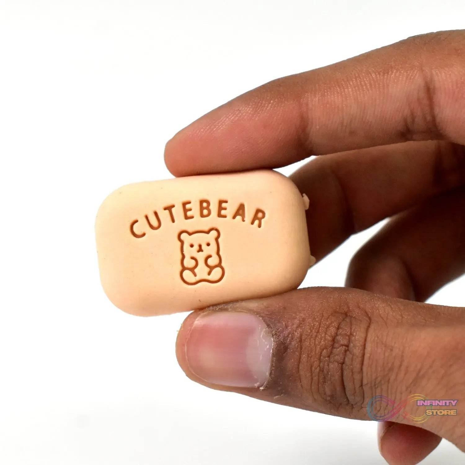 Cute Soap Shaped Erasers With Plastic Case (1 Pc / With Case) - infinityexculsivestore.com