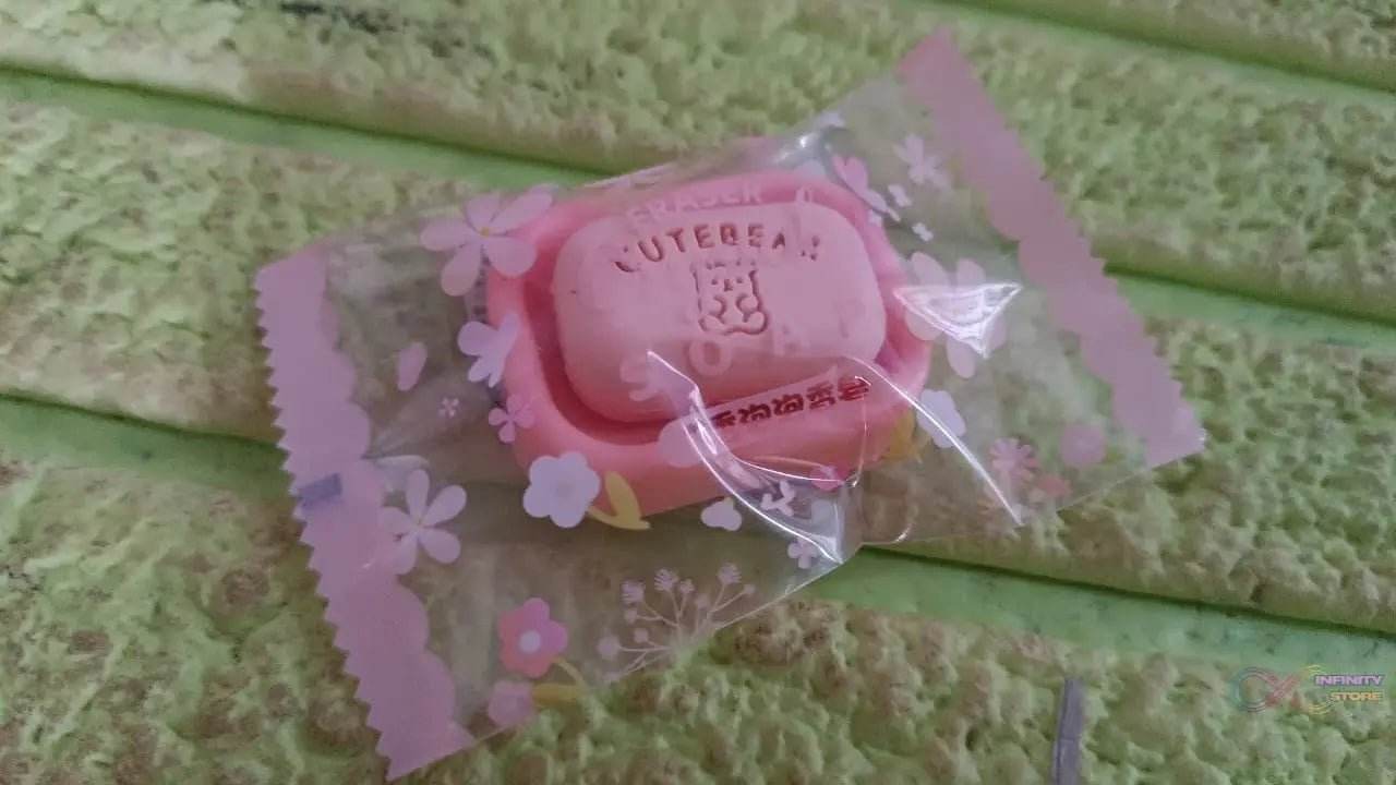 Cute Soap Shaped Erasers With Plastic Case (1 Pc / With Case) - infinityexculsivestore.com