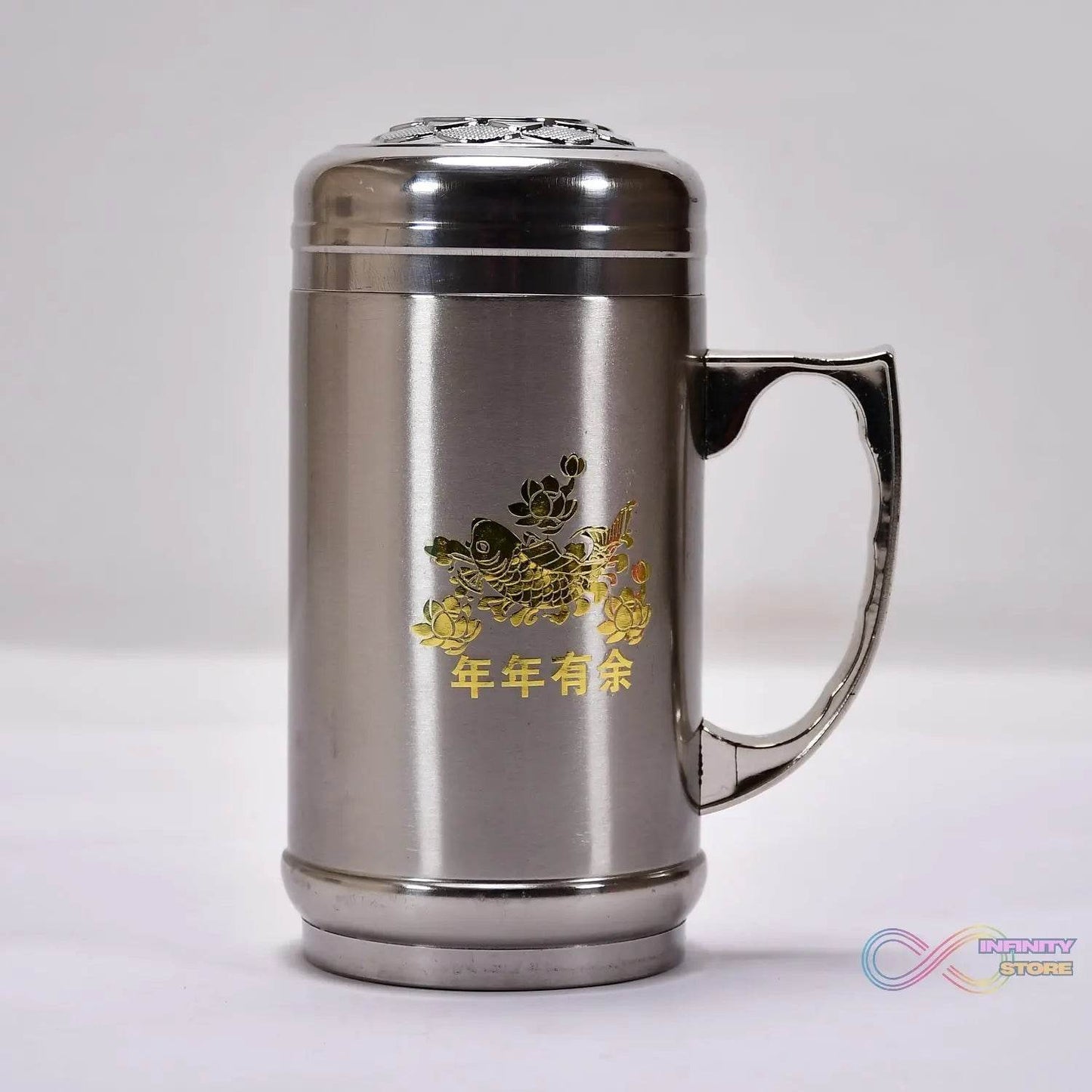 DOUBLE STAINLESS STEEL MUG BOTTLE FOR TRAVEL, HOME, OFFICE, SCHOOL 400ML - infinityexculsivestore.com
