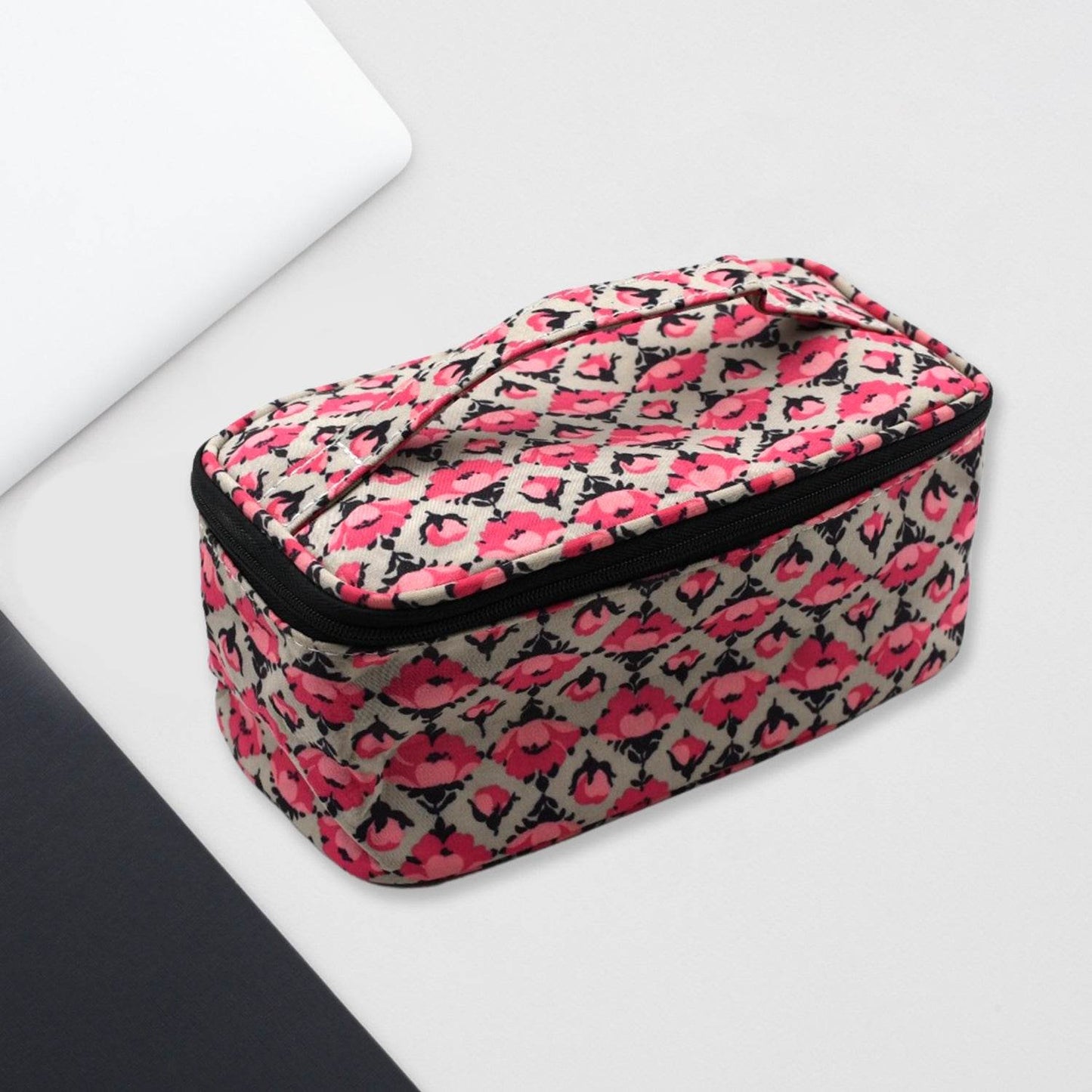 Decor Travel Makeup Bag with Small pouch Portable Organizer Makeup Cosmetic Train Case Large Capacity for Cosmetics Makeup Brushes and Toiletry Jewelry for More Storage - infinityexculsivestore.com