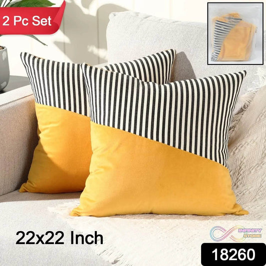 Decorative Pillow Covers Cushion Cases Soft Cotton (22 Γ 22 Inch / 1 Pair / 2 Pc) - infinityexculsivestore.com