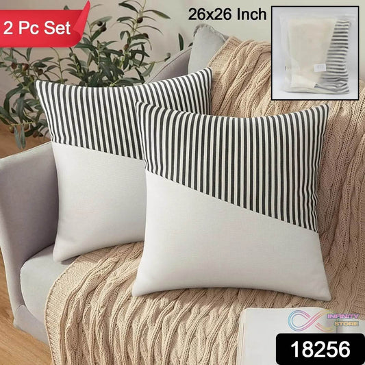 Decorative Pillow Covers Cushion Cases Soft Cotton (26 Γ 26 Inch / 1 Pair / 2 Pc) - infinityexculsivestore.com
