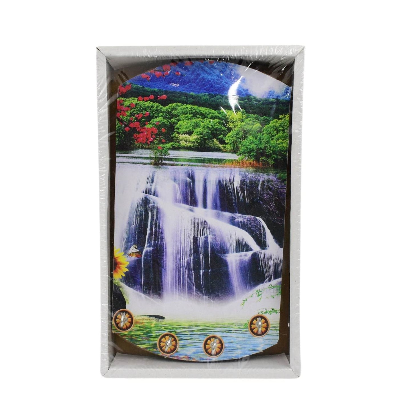 Decorative Wooden Vertical Scenery with Hooks for Wall Hanging - infinityexculsivestore.com