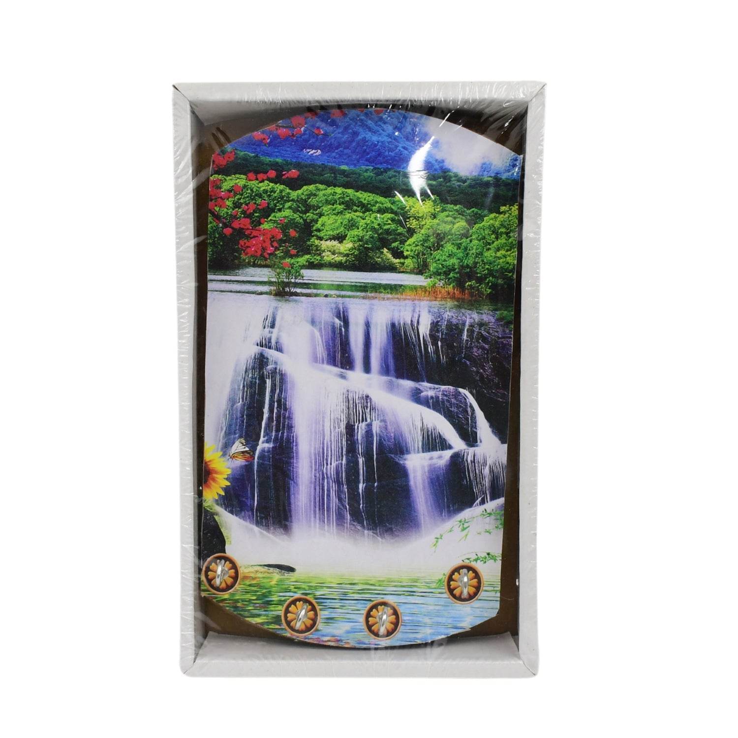 Decorative Wooden Vertical Scenery with Hooks for Wall Hanging - infinityexculsivestore.com