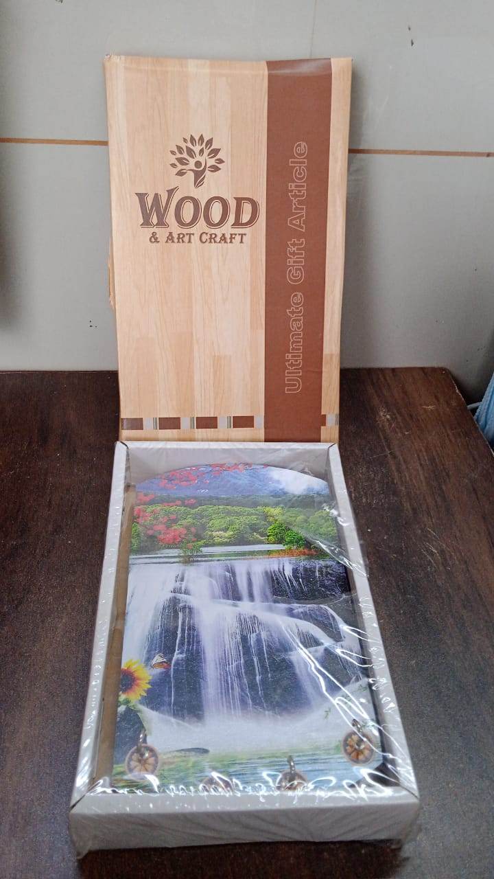 Decorative Wooden Vertical Scenery with Hooks for Wall Hanging - infinityexculsivestore.com